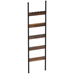 Hudson Towel Rack - Black and Brown - Wilko - thumbnail 2