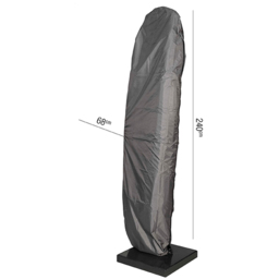 Platinum AeroCover Free Arm Parasol Cover 240 x 68cm - Size: 240 x 0.1 x 68cm - Grey - Wilko - thumbnail 5
