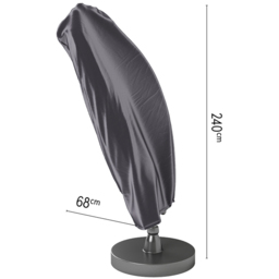 Platinum AeroCover Free Arm Parasol Cover 240 x 68cm - Size: 240 x 0.1 x 68cm - Grey - Wilko - thumbnail 6