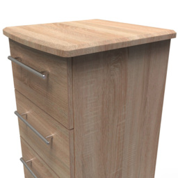 Crowndale Sherwood 5 Drawer Bardolino Oak Tall Bedside Cabinet - Brown - Wilko - thumbnail 6