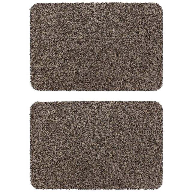 JVL Tanami Brown Barrier Doormat 50 x 75cm 2 Pack - JVL Homewares - Wilko - image 1