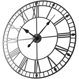 EOS Black Skeleton Wall Clock with Roman Numerals 80cm - Size: 80 x 80 x 2cm - Home Garden Direct - Wilko - thumbnail 4