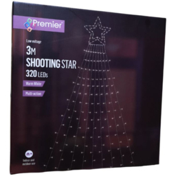 Premier 320 Warm White LED Multi-Function Christmas Shooting Star 3m - Size: 300 x 30 x 30cm - Samuel Alexander - Wilko - thumbnail 3