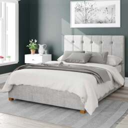 Aspire Hepburn King Size Storm Pure Pastel Cotton Ottoman Bed - Grey - Aspire Beds - Wilko - thumbnail 1