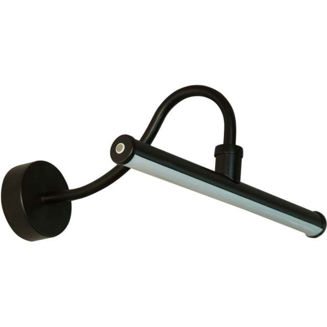 Lighting Collection LED Black Rechargeable Picture Wall Lamp - Size: 18 x 28 x 17cm - Wilko - image 1