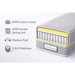 Sareer Dorchester Double Pocket Sprung Crib 5 Mattress - Grey - Wilko - thumbnail 6