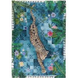 Paoletti Majorelle Blue Printed Indoor and Outdoor Rug 170 x 170cm - Wilko - thumbnail 1