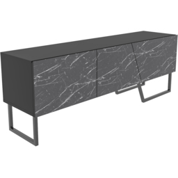 Decorotika Parla 3 Door Black Marble TV Unit - Size: 50.6 x 150 x 35cm - Wilko - thumbnail 4
