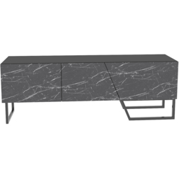 Decorotika Parla 3 Door Black Marble TV Unit - Size: 50.6 x 150 x 35cm - Wilko - thumbnail 3
