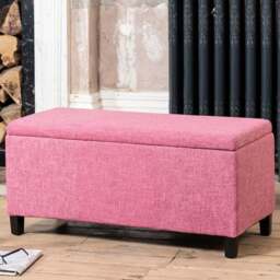 Artemis Home Henbury Pink Fabric Storage Ottoman - Size: 45 x 98 x 45cm - Wilko - thumbnail 1