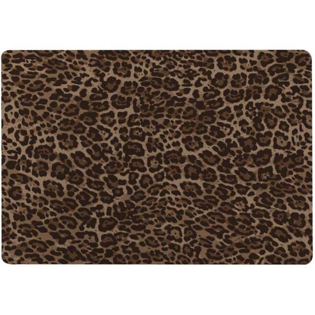 Benjamin Tate Design Faux Wool Extra Large Leopard Print Rug 230 x 160cm - Size: 230 x 160 x 1cm - Brown - Wilko - image 1