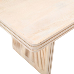 Brooklyn Hudson 6 Seater Carved Mango Wood Dining Table - Brown - Wilko - thumbnail 7