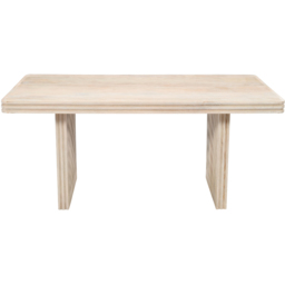 Brooklyn Hudson 6 Seater Carved Mango Wood Dining Table - Brown - Wilko - thumbnail 4
