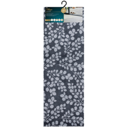JVL Mega Grey Branches Latex Backed Door Mat and Runner Set - Size: 150 x 57 x 4cm - Blue - Wilko - thumbnail 4