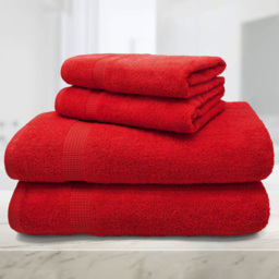 Mayfair Egyptian Cotton Red Hand Towel Set of 2 - Wilko - thumbnail 4