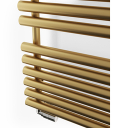 Terma Rolo Towel 2111BTU Brass Heated Towel Rail 1085 x 520mm - Size: 108.5 x 52 x 12.7cm - Gold - Wilko - thumbnail 6