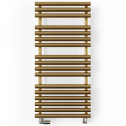 Terma Rolo Towel 2111BTU Brass Heated Towel Rail 1085 x 520mm - Size: 108.5 x 52 x 12.7cm - Gold - Wilko - thumbnail 4