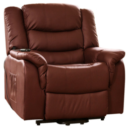 Artemis Home Almeira Burgundy Massage and Heat Electric Riser Recliner Chair - Size: Single - Red - Wilko - thumbnail 3