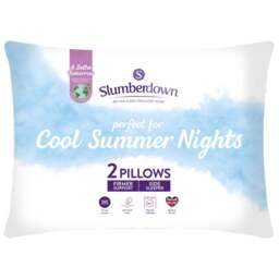 Slumberdown White Cool Summer Nights Pillow 2 Pack - Wilko - thumbnail 1