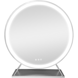 Round Standing Hollywood LED Mirror Silver - Wilko - thumbnail 4