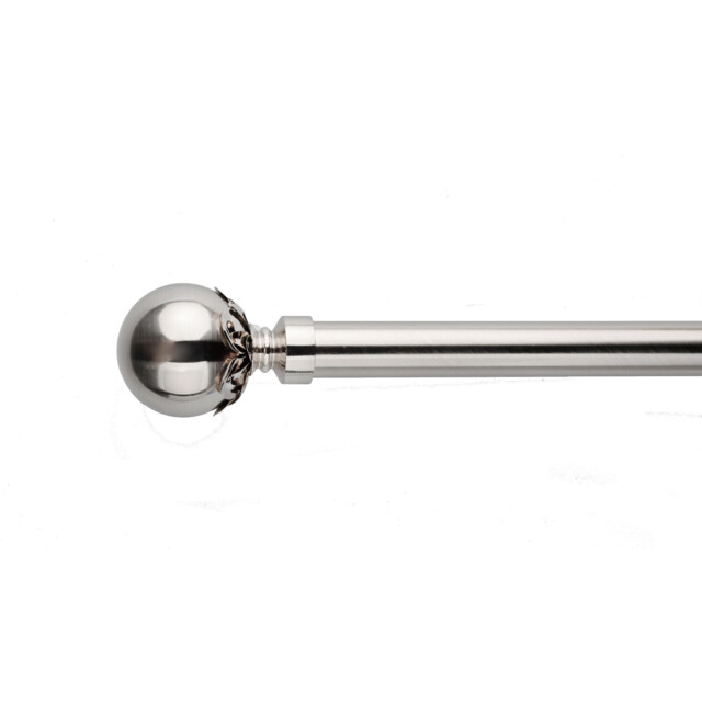 Kingsbury 120cm Silver Curtain Pole - Wilko