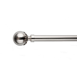 Kingsbury 120cm Silver Curtain Pole - Wilko - thumbnail 1