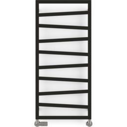 Terma Zig Zag Heban Black Heated Towel Rail 1070 x 500mm - Size: 107 x 50 x 7.2cm - Wilko - thumbnail 4