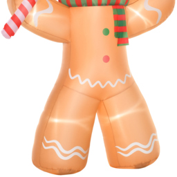 Everglow LED Inflatable Gingerbread Man Decoration 7.8ft - Brown - Wilko - thumbnail 5