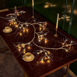Marco Paul LED Twig Garland 189cm - Size: 53 x 20 x 6cm - Brown - Wilko - thumbnail 3