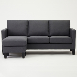 Home Detail Leah 3 Seater Grey Fabric L Shape Sofa - Wilko - thumbnail 4