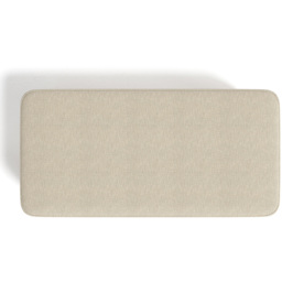 Living and Home Beige Tofu Shaped Footstool - Size: 25.7 x 57 x 28cm - White - Wilko - thumbnail 4