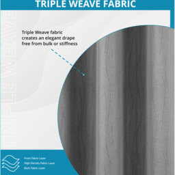 Enhanced Living Goodwood Silver Embossed Wave Thermal Eyelet Curtain 229 x 183cm - Wilko - thumbnail 6