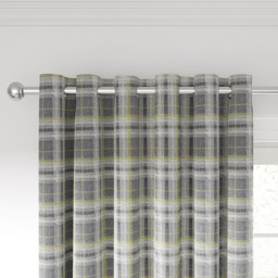 Helena Springfield Harriet Woven Lined Chartreuse and Grey Curtains 229 x 229cm - Size: W 228 x D 228cm - Chartreuse/Grey - Wilko - thumbnail 3