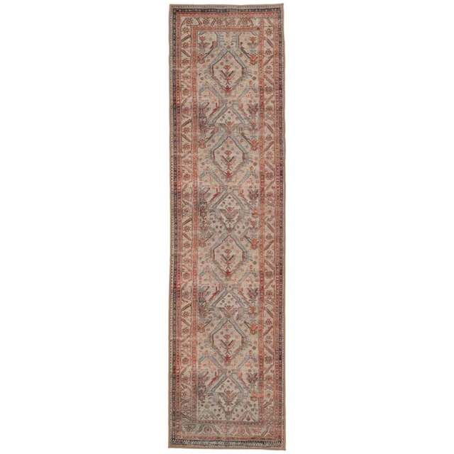Kukoon Beige Neutral Terracotta Vintage Distressed Rug 300 x 80cm - Orange - Wilko - image 1