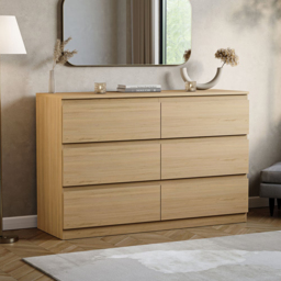 Vida Designs Denver 6 Drawer Pine Chest of Drawers - Brown - Wilko - thumbnail 6