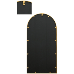 MirrorOutlet The Arcus Gold Framed Arched Garden Wall Mirror 80 x 40cm - Size: 80 x 40 x 3cm - Wilko - thumbnail 5