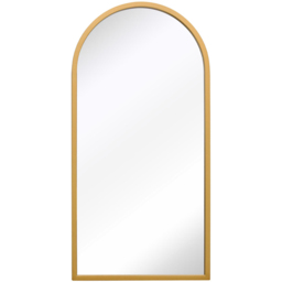 MirrorOutlet The Arcus Gold Framed Arched Garden Wall Mirror 80 x 40cm - Size: 80 x 40 x 3cm - Wilko - thumbnail 1