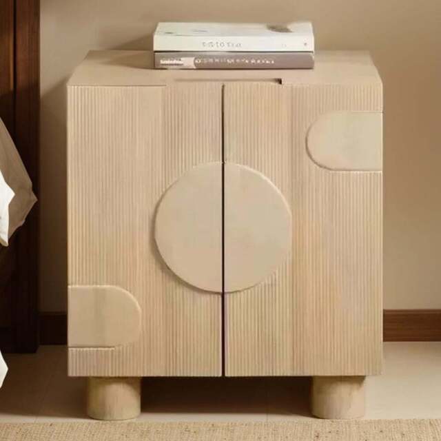 IH Design Ajmer 2 Door Solid Wood Sideboard - Size: 74 x 63 x 40cm - Brown - Wilko - image 1
