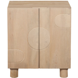 IH Design Ajmer 2 Door Solid Wood Sideboard - Size: 74 x 63 x 40cm - Brown - Wilko - thumbnail 3
