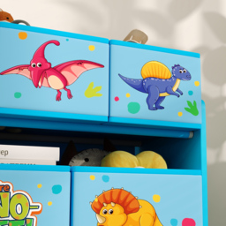 AIYAPLAY 3 Tier Blue Toy Organiser Shelf - Size: 70 x 30 x 93cm - Wilko - thumbnail 5