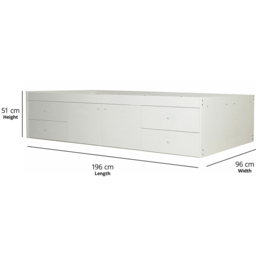 Kudl Single White Captains Cabin Bed - Wilko - thumbnail 6