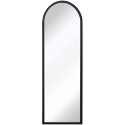 MirrorOutlet The Arcus Black Framed Arched Garden Wall Mirror 120 x 40cm - Size: 120 x 40 x 3cm - Wilko - thumbnail 1
