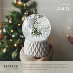 tectake Frosted Tips Artificial Christmas Tree with Pine Cones and Stand 6ft - green - Wilko - thumbnail 7