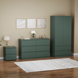 VIDA DESIGNS Denver Green 3 Piece Bedroom Furniture Set - Wilko - thumbnail 4