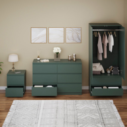 VIDA DESIGNS Denver Green 3 Piece Bedroom Furniture Set - Wilko - thumbnail 3