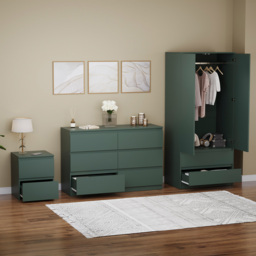 VIDA DESIGNS Denver Green 3 Piece Bedroom Furniture Set - Wilko - thumbnail 5