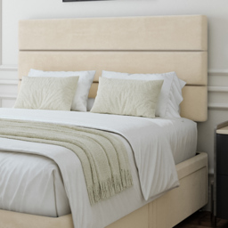 Bedmaster Double Cream Naples Velvet 4 Drawer Divan Base with Milan Headboard - Wilko - thumbnail 3