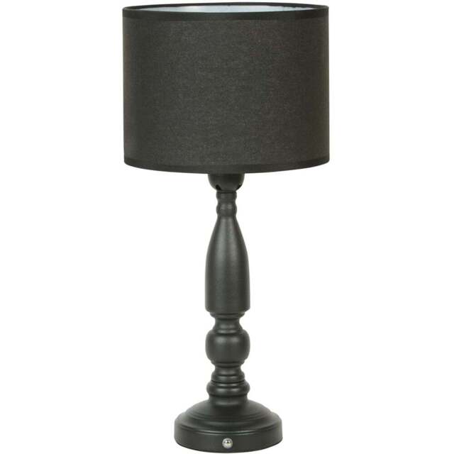 Lighting Collection Spindle Black Rechargeable LED Table Lamp - Size: 35.5 x 13.5 x 13.5cm - Wilko - image 1