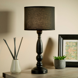 Lighting Collection Spindle Black Rechargeable LED Table Lamp - Size: 35.5 x 13.5 x 13.5cm - Wilko - thumbnail 3