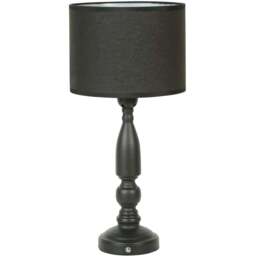 Lighting Collection Spindle Black Rechargeable LED Table Lamp - Size: 35.5 x 13.5 x 13.5cm - Wilko - thumbnail 1